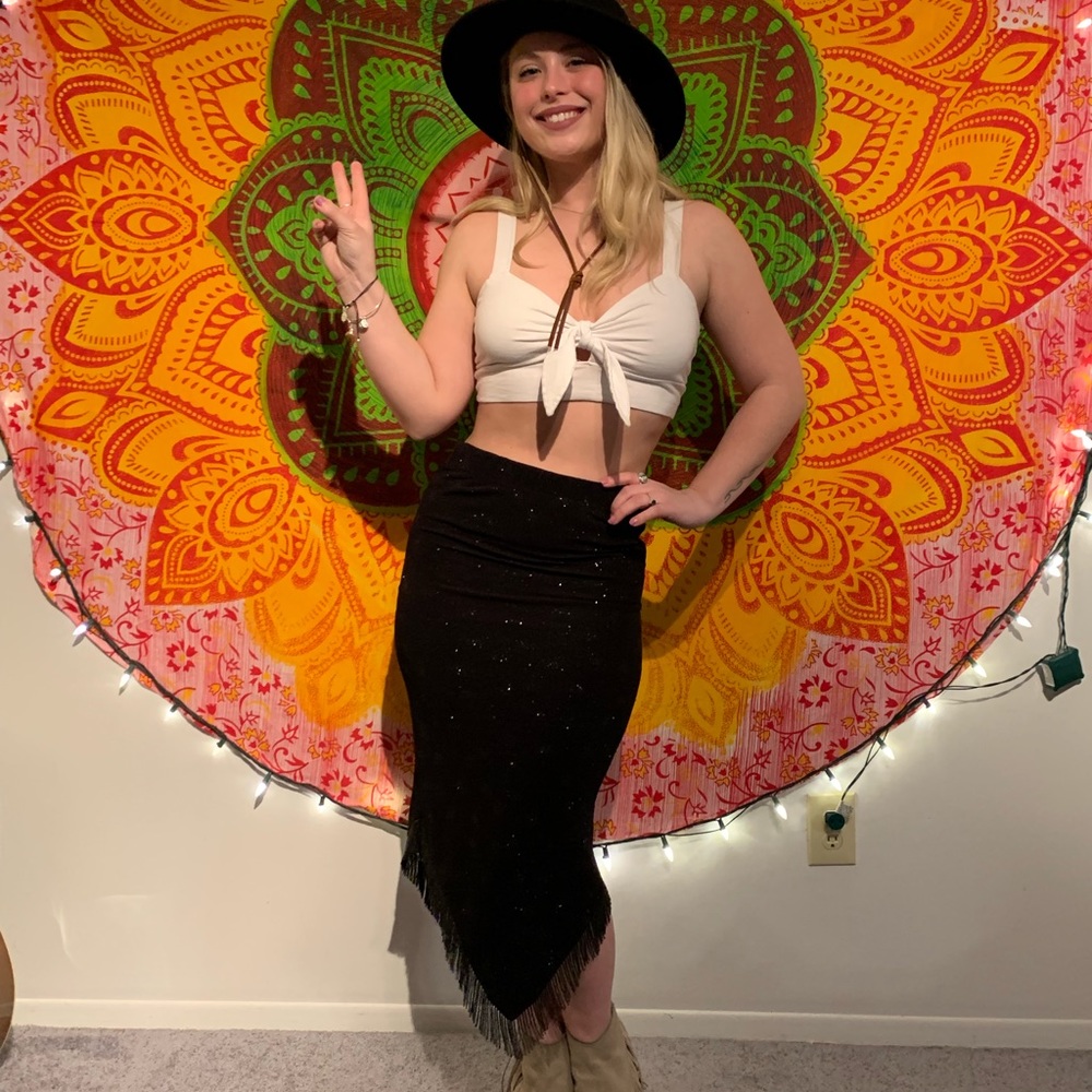 //VINTAGE// Sparkly fringe skirt - Picture 8 of 8